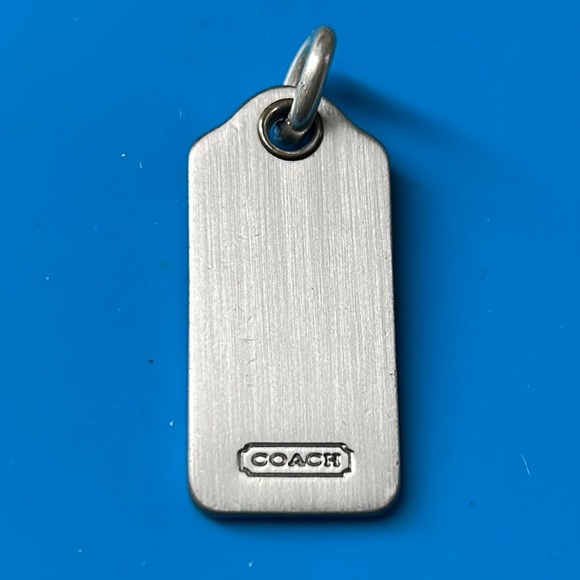 🖤Coach Satin silvertone metal pendant - Picture 5 of 9
